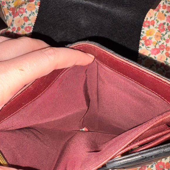 Chanel Lambskin Quilted L Flap trifold Wallet - black. Used but well cared for. - Picture 8 of 11